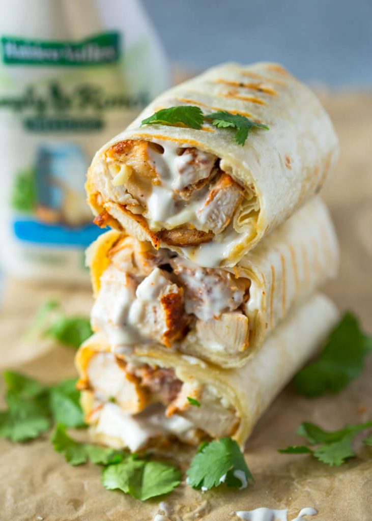 resepi tortilla chicken wrap