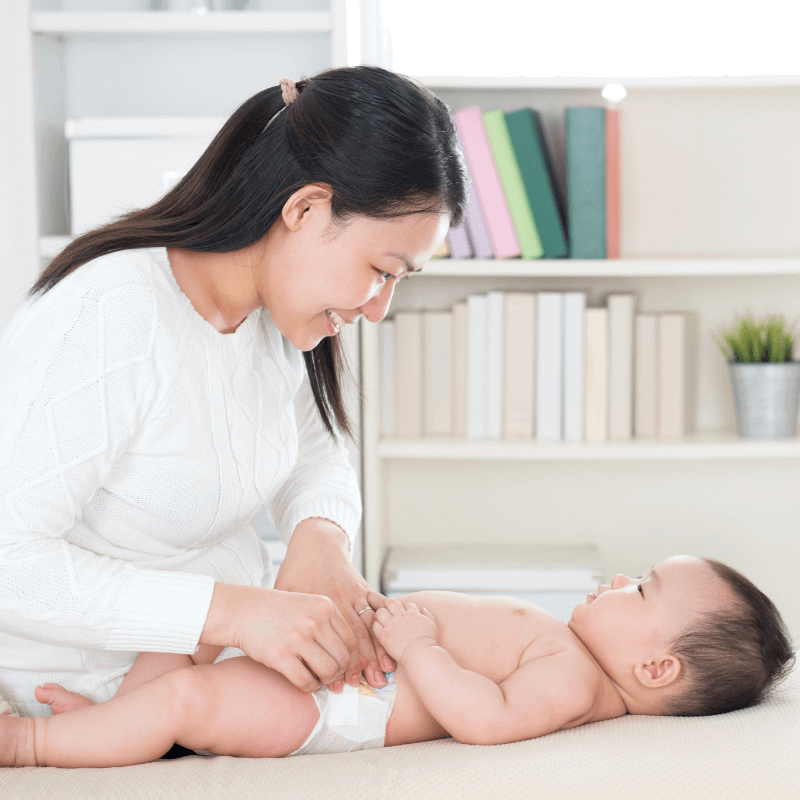 cara kejutkan bayi untuk menukar lampin