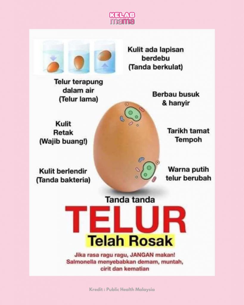 telur goreng - tanda telur rosak