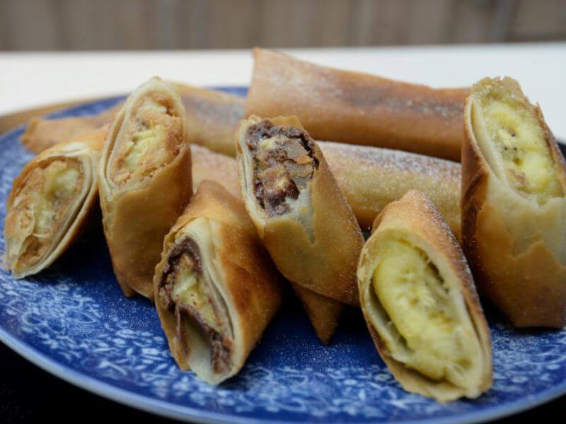 resepi simple - Popia Pisang Coklat